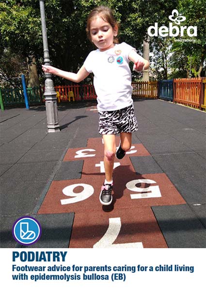 Capa do “PODIATRY - Footwear advice for parents caring for a child living with epidermolysis bullosa (EB)”