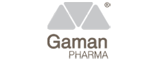 Banner com logo da Gaman PHARMA, um dos patrocinadores do KIT Borboletinha, projeto de apoio ao recém-nascido com suspeita de epidermólise bolhosa (EB)
