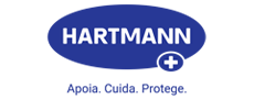 Banner com logo da Hartmann, um dos patrocinadores do KIT Borboletinha, projeto de apoio ao recém-nascido com suspeita de epidermólise bolhosa (EB)