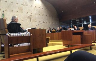 Plenário do Supremo Tribunal Federal, com ministros do STF
